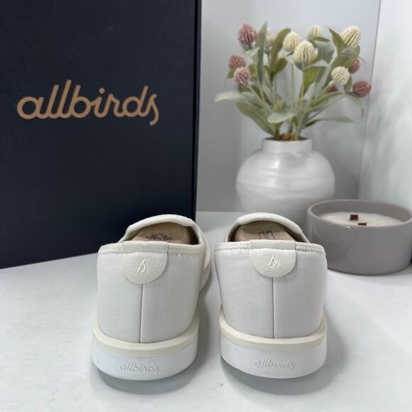 Allbirds Wool Lounger Loafers Natural White (Blizzard Sole) Women 8  Tried On - Picture 4 of 11
